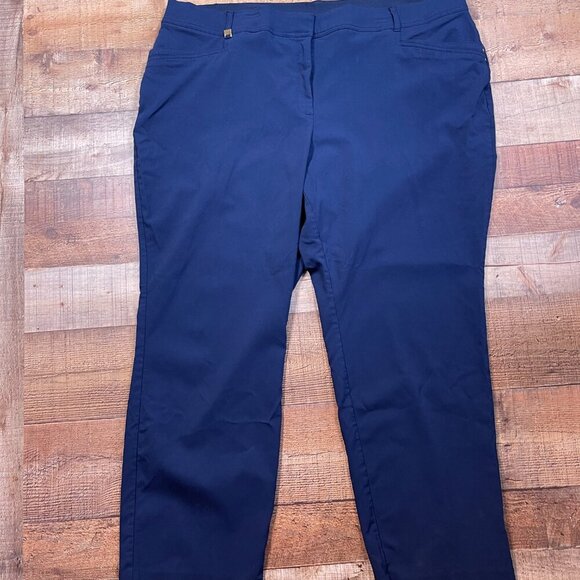 JM Collection Navy Dress Pants size 26W - Picture 1 of 4